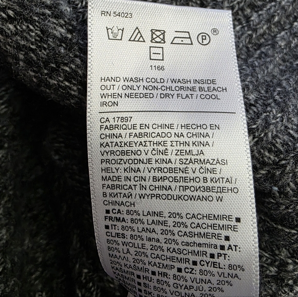 Athleta Vital V Neck Tunic Sweater Womens Medium Wool Cashmere Blend Gray Color - Picture 10 of 11